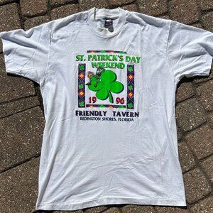 Vintage 96 St. Patrick's Day Shirt The Friendly Tavern Sz XL